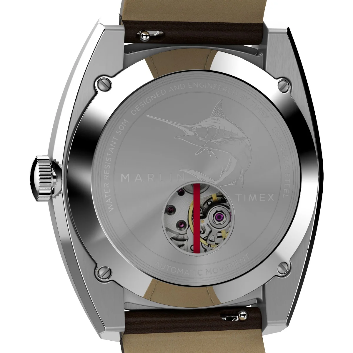 Timex Men Silver-Tone Stainless Steel Round Dial Mechanical Watch-TW2V62000U9 - Image 5